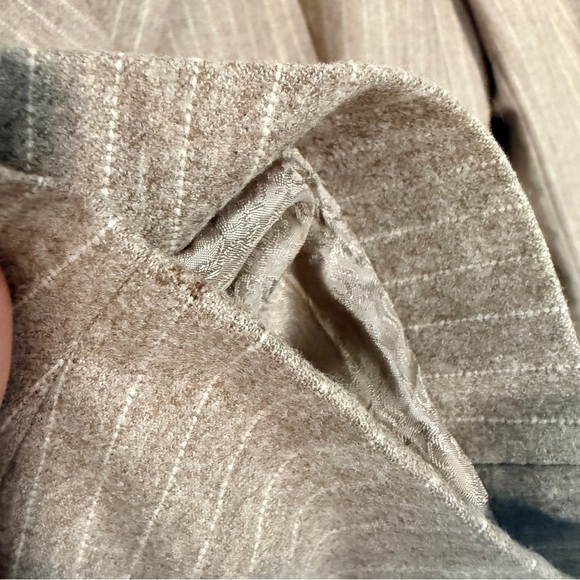 Escada Ermenegildo Zegna Beige Pinstripe Blazer - Picture 12 of 13